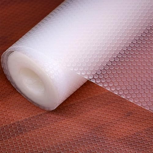 wohomuke Tappetini per Cassetti 40cmx6m rivestimento cassetti Non-adesivo pellicola protettiva per cassetti di cucina (Trasparente,40cmx6m)