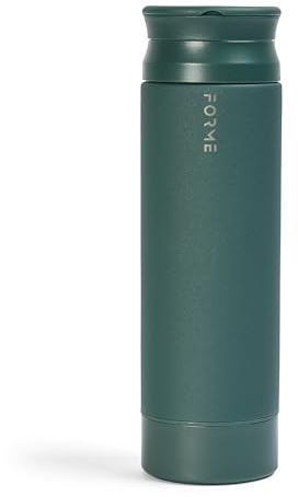 FORME - Blender Shaker Bottle, Leakproof Double Insulated Stainless Steel, Noiseless Shaker Bottle for Hot & Cold Drinks with Supplement Storage, Ideal for Protein & Shakes (Jungle, 16.9 ounces)