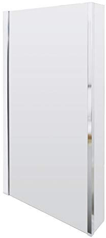 Balterley 1400 x 815 mm L-Shaped Bath Shower Screen, 6mm Chrome Toughened Safety Glass Shower Door Screen with Fixed Return Panel, Reversible Screen Doors for L-Shaped Baths (Chrome)