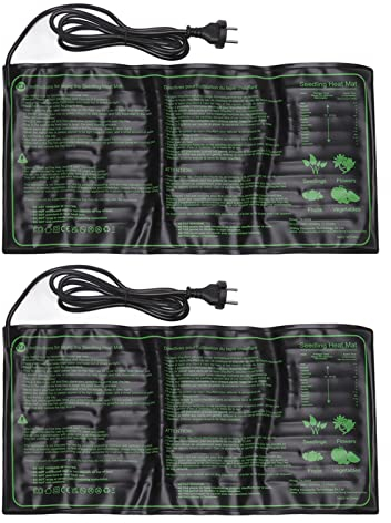 Setzling Heizmatte, 2 Stück Wasserdicht Setzling Konstanttemperatur Pad Professionelles Isolationspad Gewächshauszubehör für Samenkeimung und Setzlingsvermehrung(220–240 V)