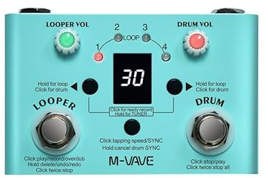 M-VAVE Drum Machine Looper mit Tuner
