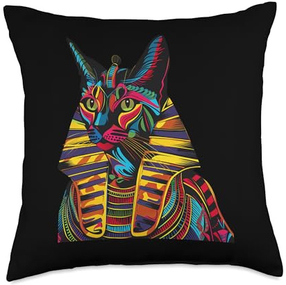 Bastet Pop Art Bast Ailuros Throw Pillow