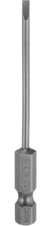 QUARKZMAN Sl2.5 Puntas de Destornillador Magnético Ranurado de 2.5 mm de Acero S2 Puntas de Destornillador de Cabeza Plana de 1/4 de Vástago Hexagonal Grado Industrial 3 de Largo