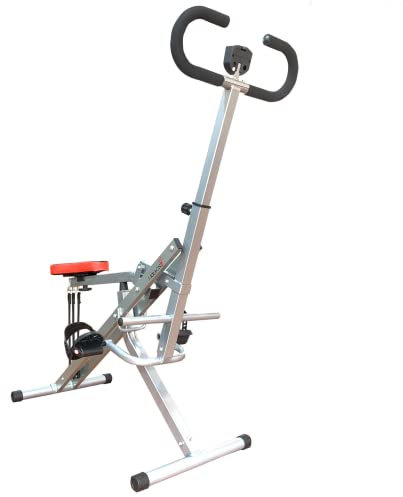 I-Kracht, KT00131-BLK, Total Fitness Crunch avec Moniteur numérique, Appareil de Musculation Compact, idéal pour l'entraînement à Domicile, Taille Unique, Couleur Argent