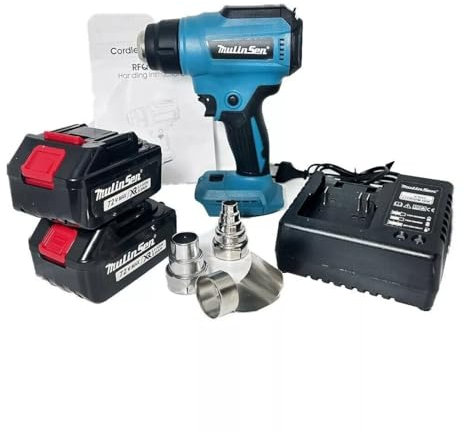 Pistola termica senza fili doppia batteria 72v 5ah due velocita max 550C° 647gm