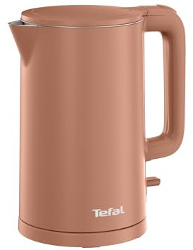 Tefal Thermo Protect, Bouilloire électrique, Safe to Touch, Paroi intérieure en acier inoxydable, 1500W, Noir, KO140PEO