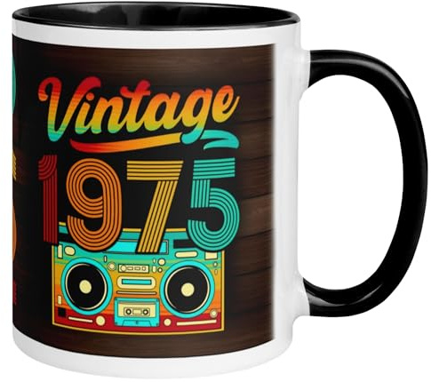 1975 Geburtstag Mann Frau | Vintage – 51 Jahre Geschenk | Jahrgang Tasse | Lustige Geschenktasse zum 51. Geburtstag | Geburtstagsdeko für Männer und Frauen zum 51ten | Made in Germany