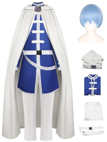 AYIMEIS Himmel Cosplay Costume Completo con Parrucca Anime Frieren at the Funeral Outfit Frieren Cosplay Himmel Costume Natale Festa Halloween Carnevale Party Stage Performance Adulti XS-3XL