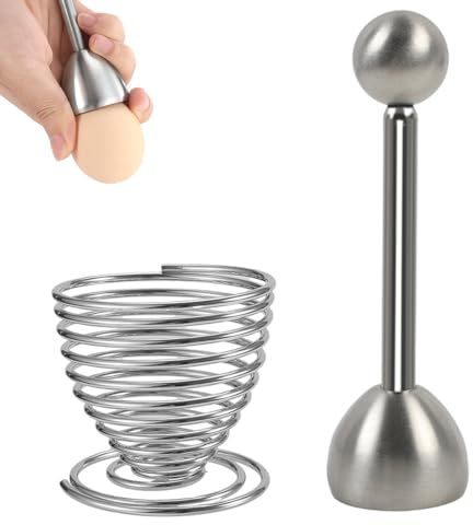 YIPFEN Rompieuova in Acciaio Inox per Uova Sode e alla Coque