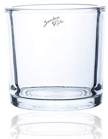 Glasvase HEAVY Windlicht Kerzenglas Vase Glas Tischvase Zylinder, 12 cm
