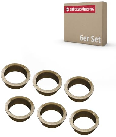 JUVA Guida per manopole 16 mm, marrone, porte e coppie di spinte, SM10003, cuscinetti plasticci, made in Germany, 6 pezzi, anelli di guida