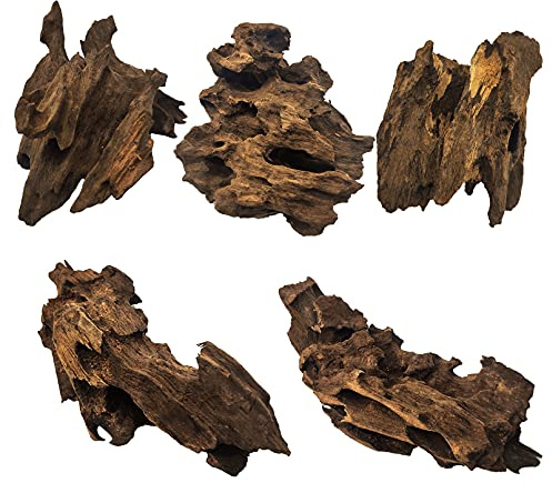 Hamiledyi Natural Driftwood for Aquarium Decor Sinkable Reptile Wood Branches Fish Tank Log Habitat Decorations Terrarium Ornament Assorted