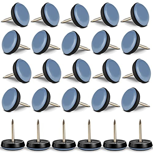 Juego de 20 Tacos para Sillas, Protector Patas Sillas, 22MM Clavos de Fijación Antideslizantes para el Hogar para Sillas y Mesas para Proteger el Suelo