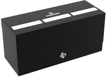 Gamegenic – TRIPLE DECK HOLDER 300+ XL Black – Scatola Porta Carte | Scatola Compatta e Robusta con Coperchio Autobloccante e 3 Porta Carte Estraibili per Contenere Fino a 300 Carte