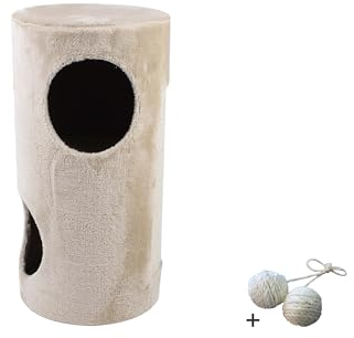 Rohrschneider Katzenturm mit Spielball und Sisal-Kratzfläche, Rückzugsort für Katzen