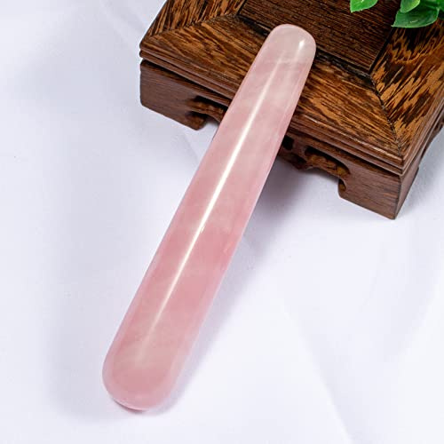 EKFBQBGW Varitas de Masaje con Varilla de for Masaje de Cristal de Cuarzo Rosa Natural, Piedra, ópalo decoración de la habitación (Color : Pink Crystal)