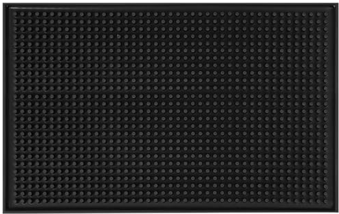 Juego de 1 alfombrilla de goma negra (18 x 12 pulgadas) | Tapetes de secado duraderos y elegantes para bares, restaurantes, cafeterías, tapetes de bar para encimera y mesa, antiderrames y no tóxicos