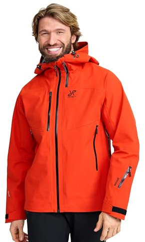RevolutionRace Cyclone 3L Shell Jacket für Herren, Wasserdichte Jacke mit Recco-Reflektoren zum Wandern, Pureed Pumpkin, XL