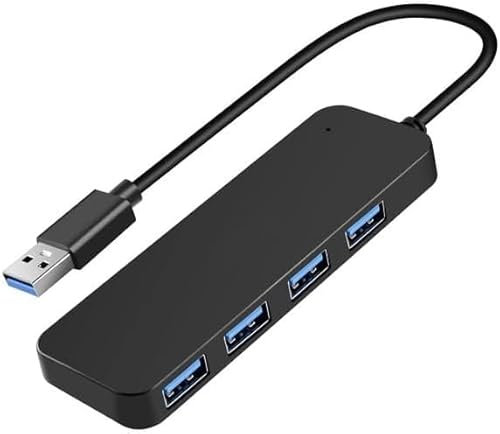 USB Hub 3.0, 4 Port USB-Hubs, USB Splitter Mini USB Verteiler für Desktop, Laptop, Xbox, Flash Drive, HDD, Konsole, Drucker, PC