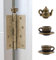 UFURMATE Hinge Head Home Decoration 3Pcs Magnetic Vintage Mini Teacup Hinge Decorative Topper Creative Bronzed Tea Cup Hinges Head Magnets Ornaments