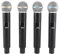 Tbest Ensemble de Microphone sans Fil Bande VHF Professionnelle 4 Mic de Micro sans Cordon Mic de 164ft pour L'enregistrement de Scène Karaoke Metal Abs