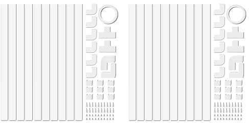 Aundhegrtt Canal de Cables EléCtricos de 4M,Ocultador de Cables en la Pared para un Cable,Cubierta de Cables de PVC Pintable,Canal de Cables 20 Piezas L40Cm