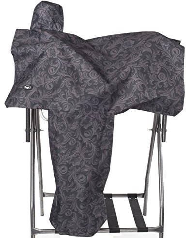 Tough 1 Heavy Denier Nylon Saddle Cover in Prints, Tooled Leather Black