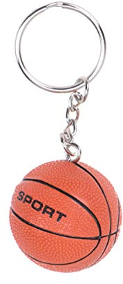 Amosfun Leichter Basketball SchlüSselanhäNger Mit KöRnung, Vielseitiges Sport-Fan Geschenk FüR SchlüSselbund Und Rucksack