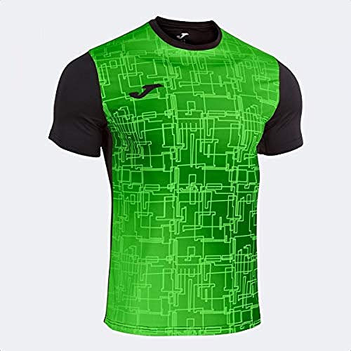 Joma Elite VIII Kurzarm-T-Shirt Schwarz Grün Fluor, 101929.117.S