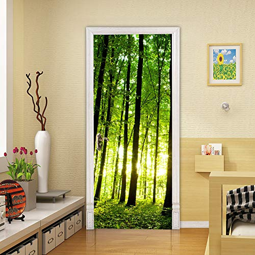 VIRANDA 3D Door Stickers Murals, Forest, 30.3x78.7