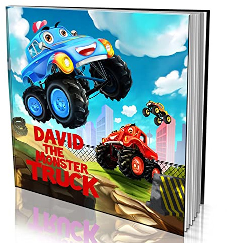 Personalised Story Book by Dinkleboo - The Monster Truck - A Story About Your Child and Being A Monster Truck - for Children Aged 0 to 8 Years Old - Soft Cover