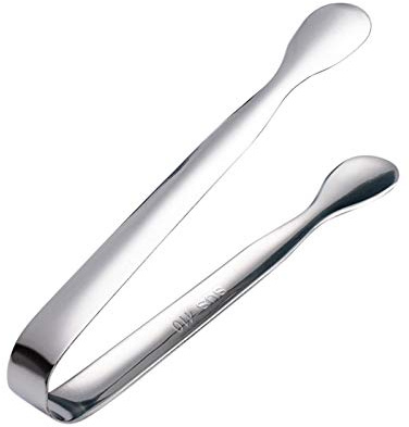Eisklemme Eiszange aus Edelstahl Küchenzange Lebensmittelzange Barkeeper-Zuckerzange, Edelstahl, für Küche, Esszimmer und Bar Kleine Servierzange Buffet-Servierutensilien