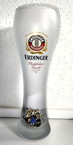 Rahm & AngiesStrickZauber vendu : Erdinger/verre à bière/verre à bière blanche/blanc satiné/Gaudi/bretzn-Mädel/sans carton
