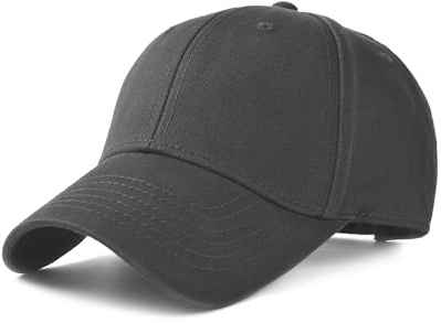 FURTALK Unisex Klassische Basecap Herren und Damen Baumwolle Cap Verstellbare Baseballkappe Grau