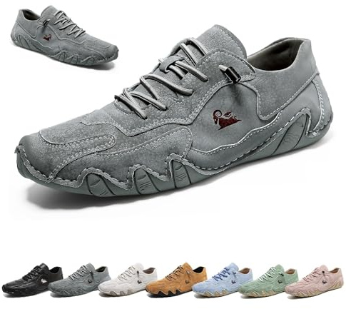 Zapatos Beck Hechos a Mano de caña Baja, for Mujer, Impermeables, Antideslizantes, Ligeros, Transpirables, Informales, de Fondo Plano, sin Cordones, cómodos Zapatos for Caminar Descalzos(Gris,41 EU)