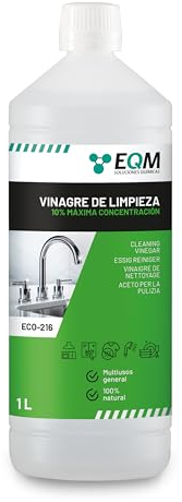 EQM - ECO-216 - Essig Reiniger 10º - 1L - 100% Natürlich - Entkalker - Leistungsstarker Mehrzweck-Haushaltsreiniger