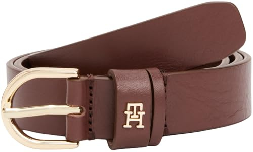 Tommy Hilfiger Damen Gürtel Essential Effortless 2,5 cm Ledergürtel, Braun (Rich Walnut), 100 cm