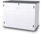 LZQ Mülltonnenbox Outdoor Geräteschuppen Kunststoffschrank, Wetterfest Gartenschrank, Garten Aufbewahrungsbox 700 Liter Werkzeugschrank,Für Werkzeuge, Mülleimer,130x75x100 cm