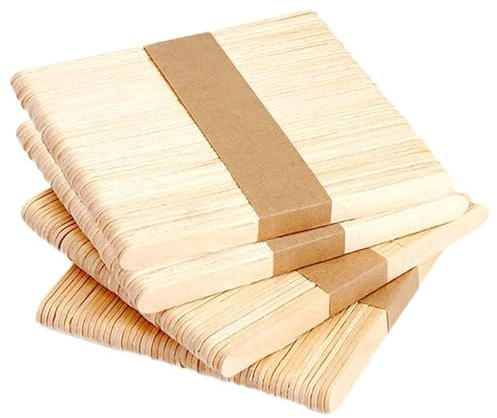 Lot de 200 bâtonnets de cire pour épilation bâtonnets jetables en bois 15 cm applicateur cire pour épilation du corps abaisse-langue glace