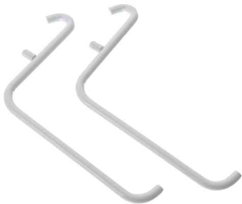 WATIIFUFU Gancho para Panel Perforado de Hierro Pintado Soporte Metálico Blanco 2 Piezas Organizador Versátil para Colgar Herramientas y Accesorios Garaje y Taller