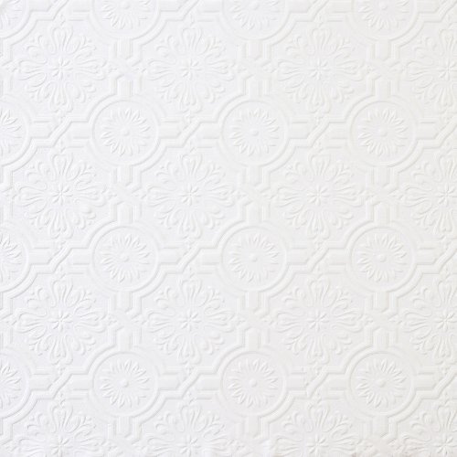 Brewster 148-32817 Victorian Tin Ceiling Paintable Wallpaper, White