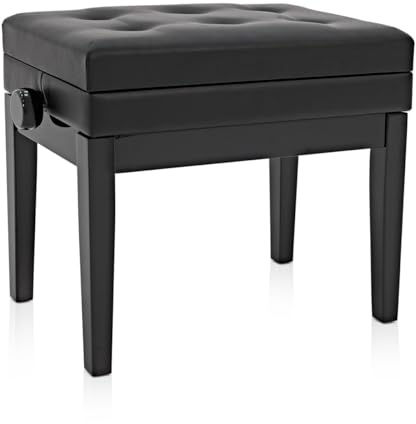 Banqueta de Piano Deluxe con Cajón de Gear4music