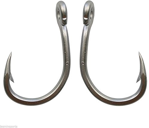 Easy Catch Edelstahl Angelhaken 8/0-30pcs für Karpfen & andere große Fische, 30 Stück pro Größe, Salzwasser & Süßwasser, Inline Kreis Angeln, Live Bait Angelhaken, Angelausrüstung