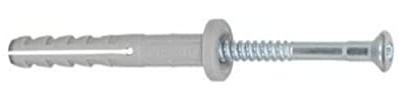 fischer - Cheville à frapper NF 6x60/30 mm avec collerette épaisse et clou tête fraisée - Boîte de 200