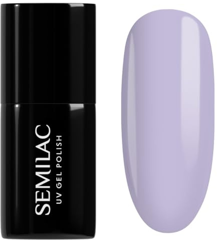SEMILAC 127 Violet Cream Nail UV Gel Polish | Long Lasting and Easy to Apply | Soak off UV/Led | Perfect for Home and Professional Manicure and Pedicure 7 ml