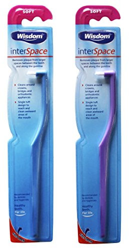 Wisdom Interspace Soft Interdental Toothbrush (Blue/Purple)