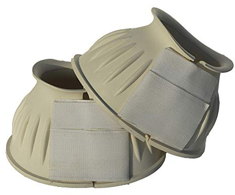 Rhinegold 30 DE Hufglocken mit Klettverschluss, Größe L, Weiß, Large