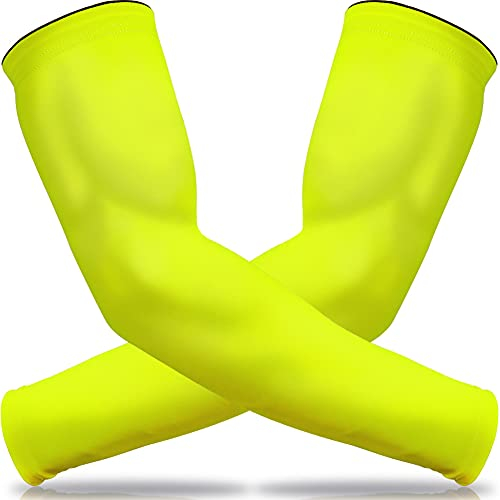 beister Manicotti per braccio UV e protezione solare per uomini e donne, UPF 50+, maniche a compressione sportiva di raffreddamento, Verde, Large