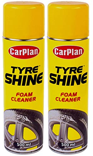CarPlan Tyre Shine Foam Cleaner 500ml x 2 - New Look Tyres