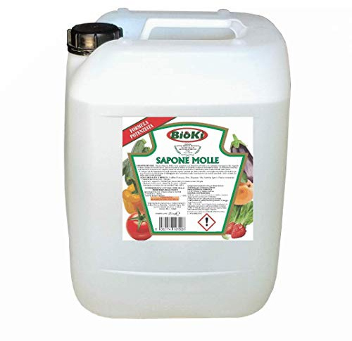 Bioki Sapone Molle di Potassio, Alta concentrazione, Ideale Come Lava melata di Piante e potenziatore delle difese delle Piante, tanica da 20 kg